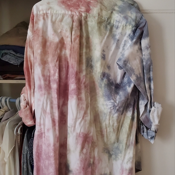 Local Tie Dye Oversized Button Up Shirt - Picture 2 of 3